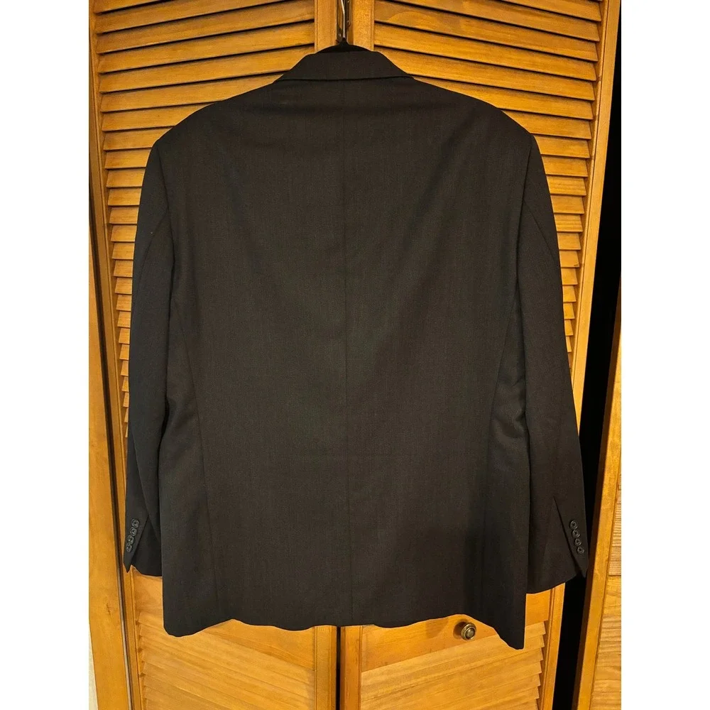 Pronto Uomo Platinum Men Wool Suit Jacket and Pants Charcoal Black 43R 36x30